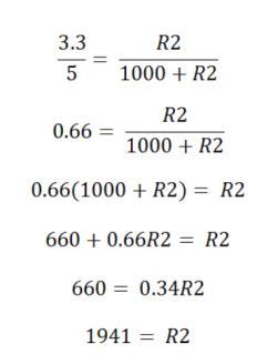 Divisor de tensión y conexionado del HC-SR04